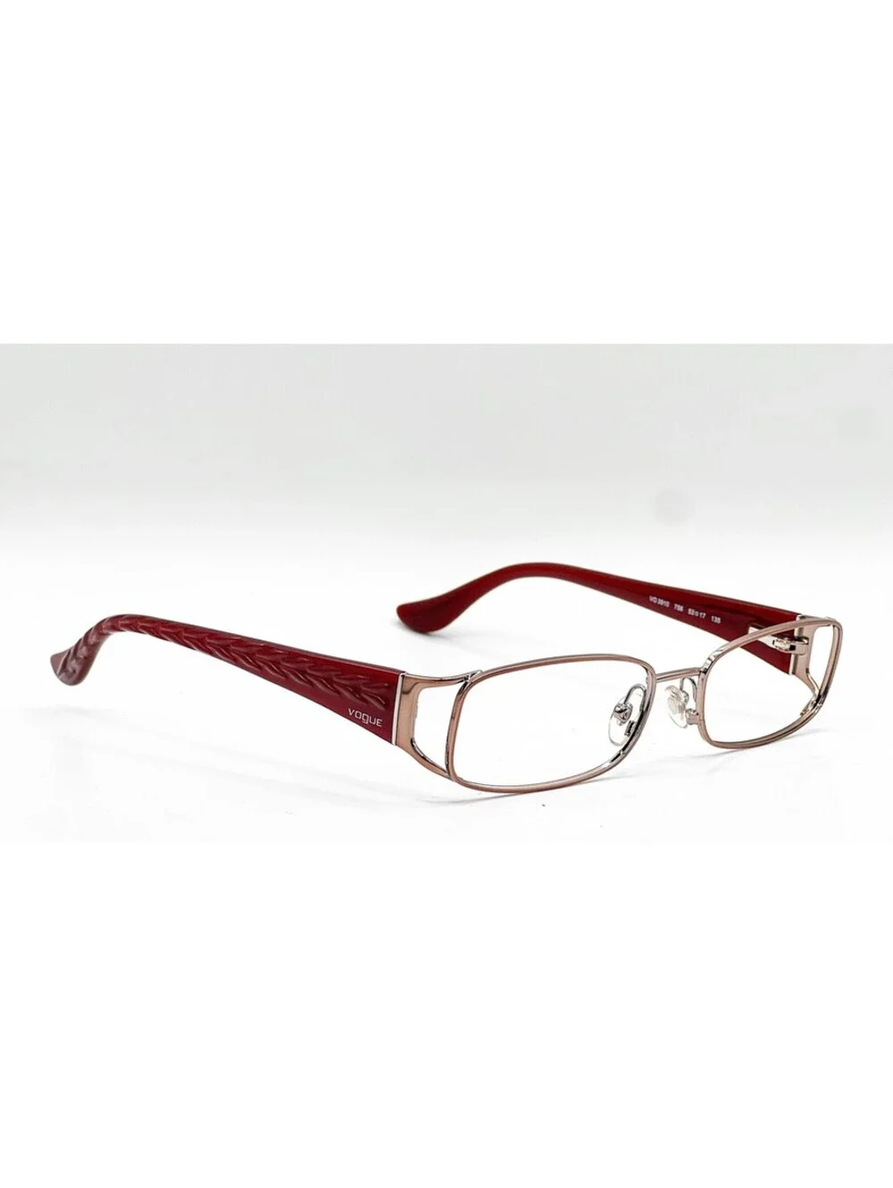 Vogue VO 3910 756 Light Pink Rectangle Authentic Eyeglass Frames 53-17